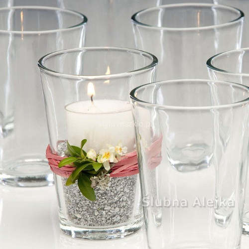 Wazon świecznik szklany Konish